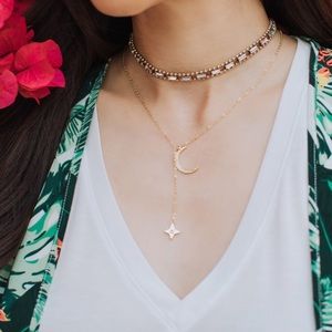 LILI CLASPE rope and the moon lariat necklace